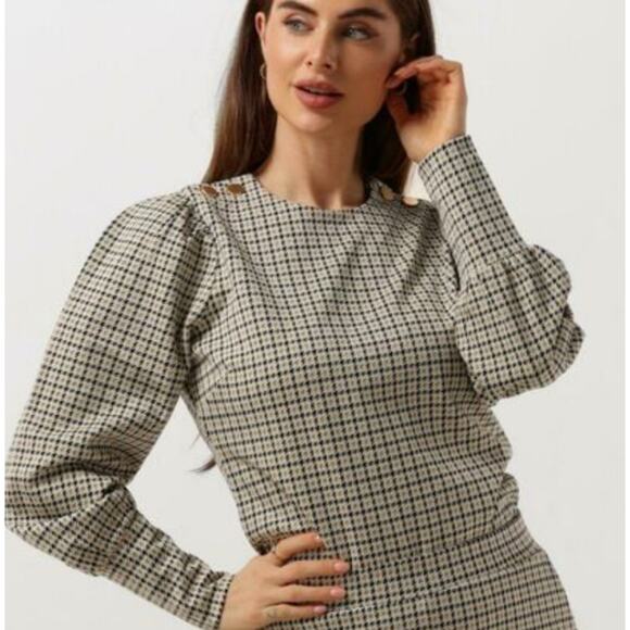 Summum Multi Prince of Wales Top Jersey Long Sleeve Women's S Classic - Picture 1 of 15